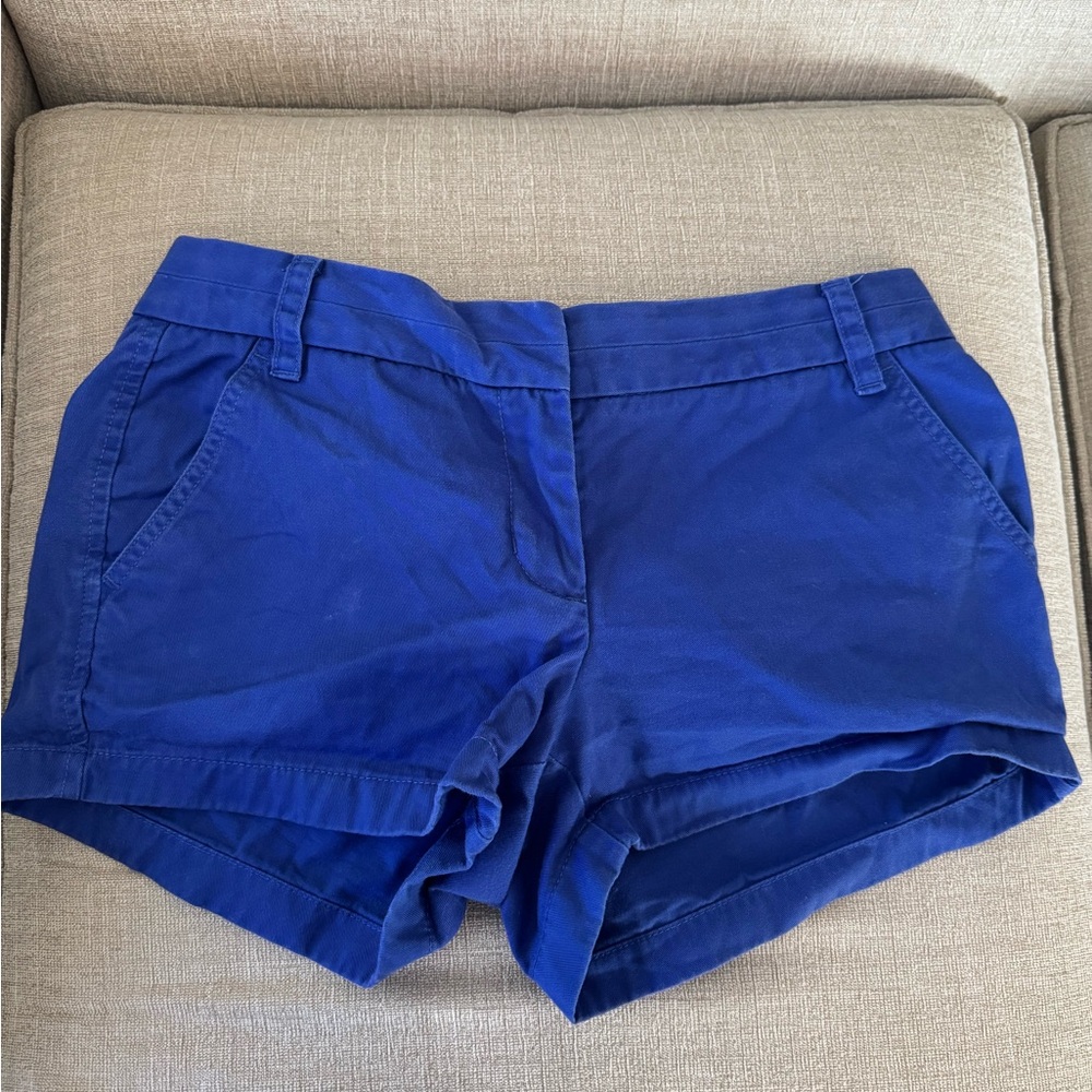 J. Crew Royal Blue Chino Shorts (Broken In) Size 6, GUC